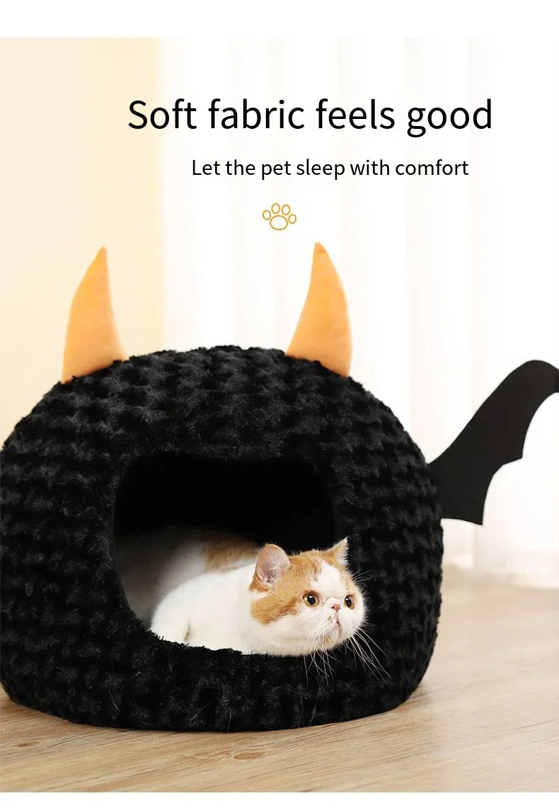 Halloween Bat Pet Cave Bed - Cozy Fall & Winter Warmth - Purrfect Pet Kingdom