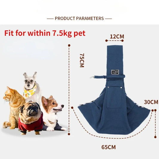 Comfortable Pet Sling Carrier Bag for Cats & Small Dogs - WTN Essentials