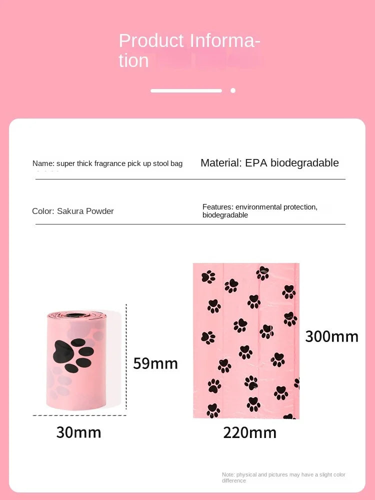 Dog Poop Bag Biodegradable Pet Dog Poop Bag Zero Waste Dog Pooper Bags Paw Doggy Litter Poop Bag Dog Poop Bag Dispenser - Purrfect Pet Kingdom