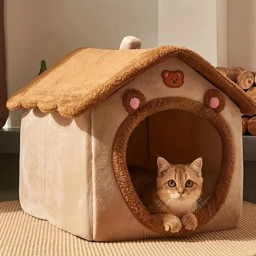 Foldable Pet House - Washable Bed Small Dogs & Medium Cats ๐