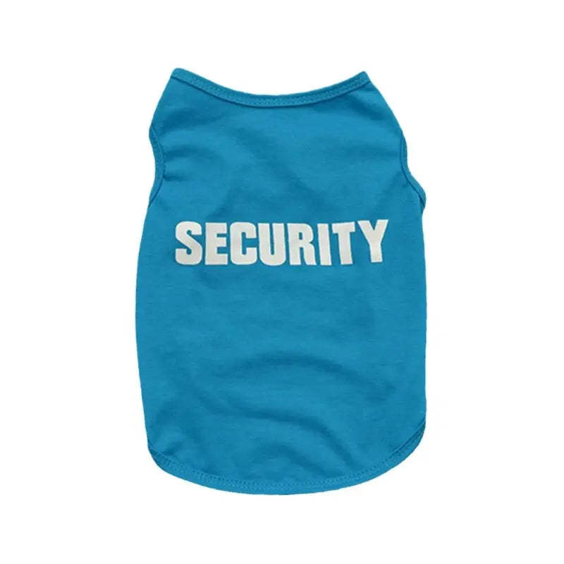 Dog Security Vest - Funny Summer Pet Clothing for Small Dogs