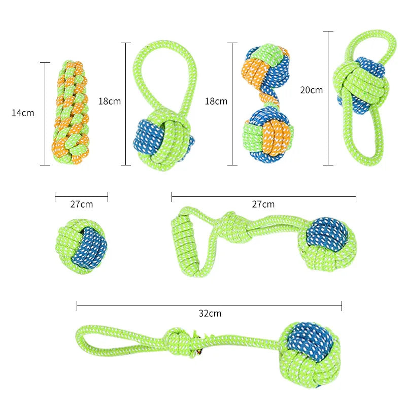 Dog Rope Toys Interactive Cotton Puppies Adults 14.1oz 🦴