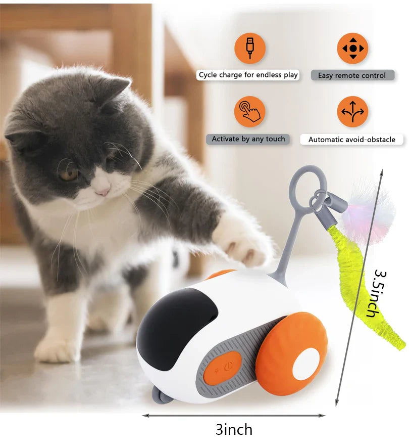 Smart Interactive Pet Car Toy – Remote Moving Toy for Cats & Dogs - WTN Essentials