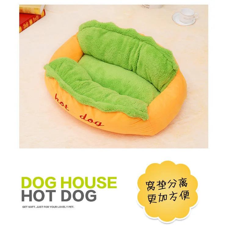 Hot Dog Bun Pet Bed - Cozy Comfort Paradise