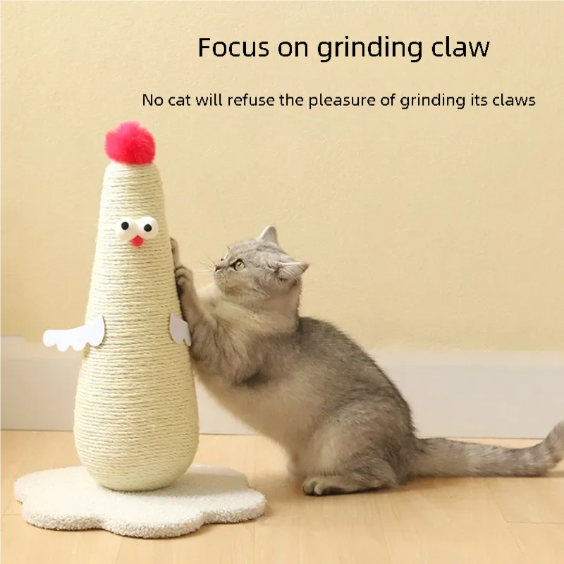 Sisal Cat Scratching Tower - Vertical Climbing Tree with Cozy House