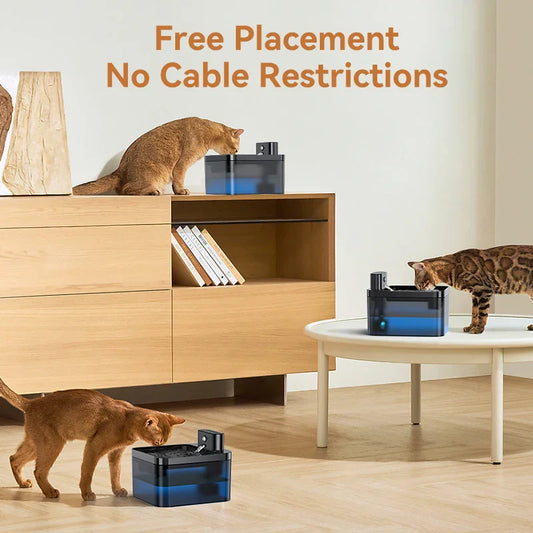 Cat Bed ROJECO Wireless Automatic Water Fountain 2600mAh - detail product image for cat bed