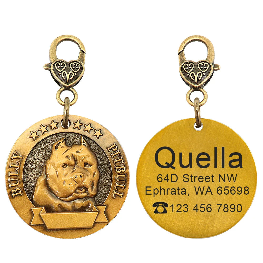 Personalized Dog ID Tag - Custom Engraved Nameplate for All Breeds