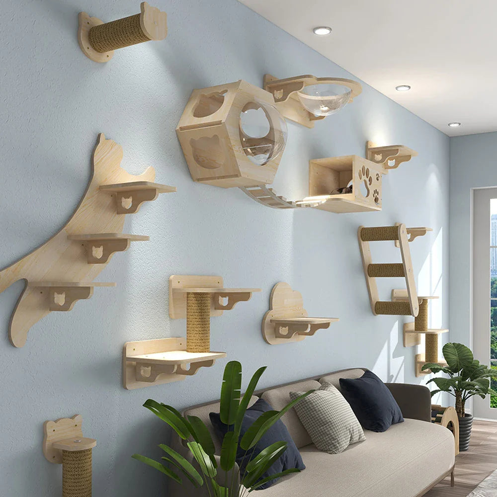 Wall-Mounted Cat Climbing System - Purrfect Pet Kingdom