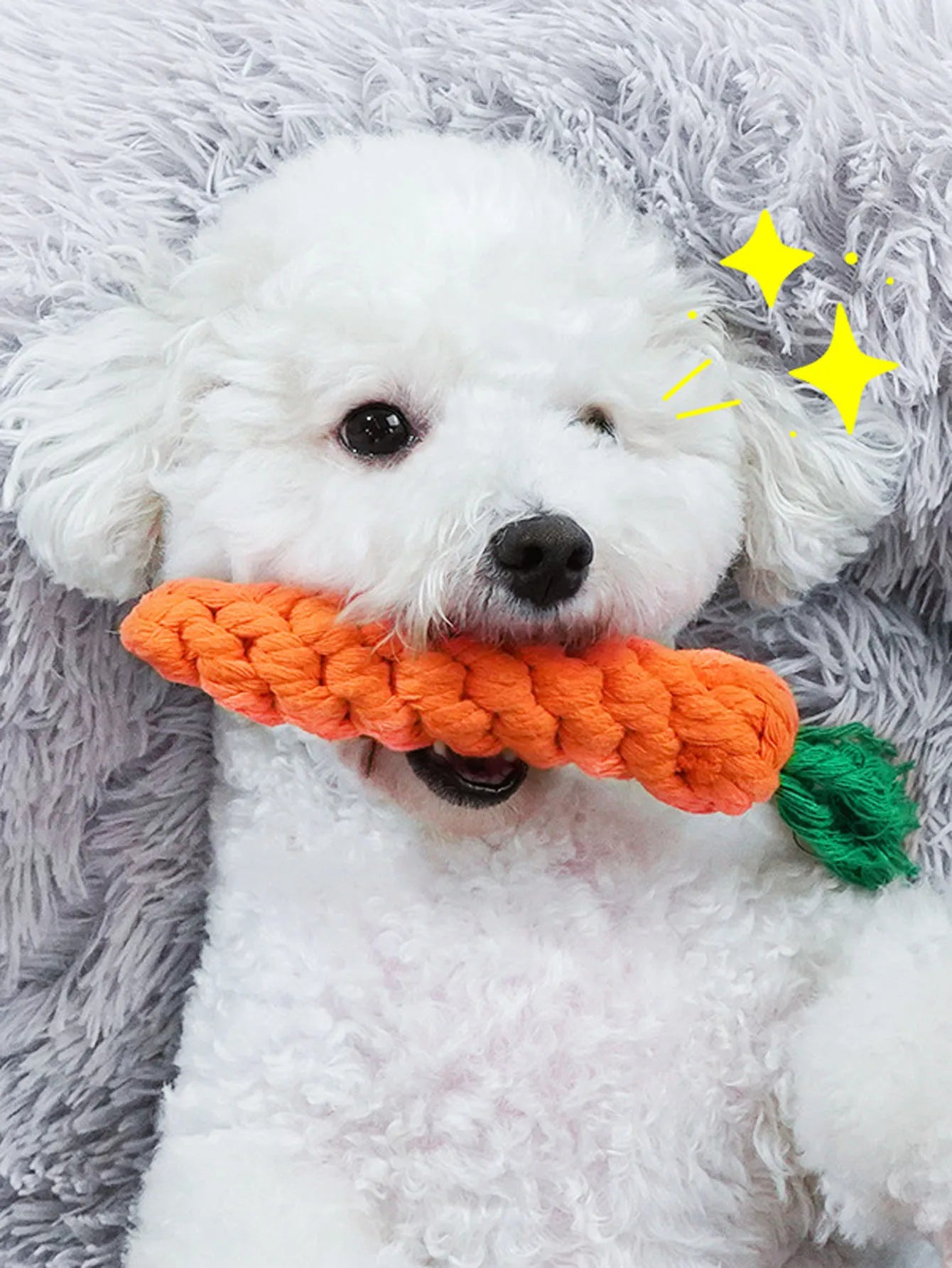 Hand-Woven Cotton Rope Dog Toy - Teeth Resistant Natural Chew