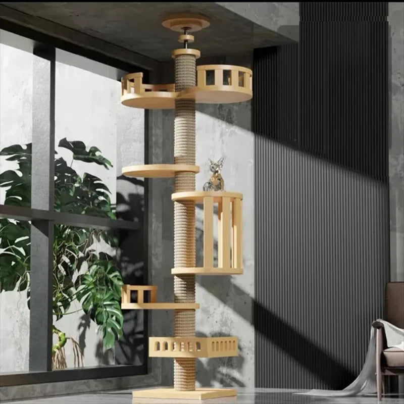 Multi Layer Solid Wood Cat Climbing Frame ๐ฑ
