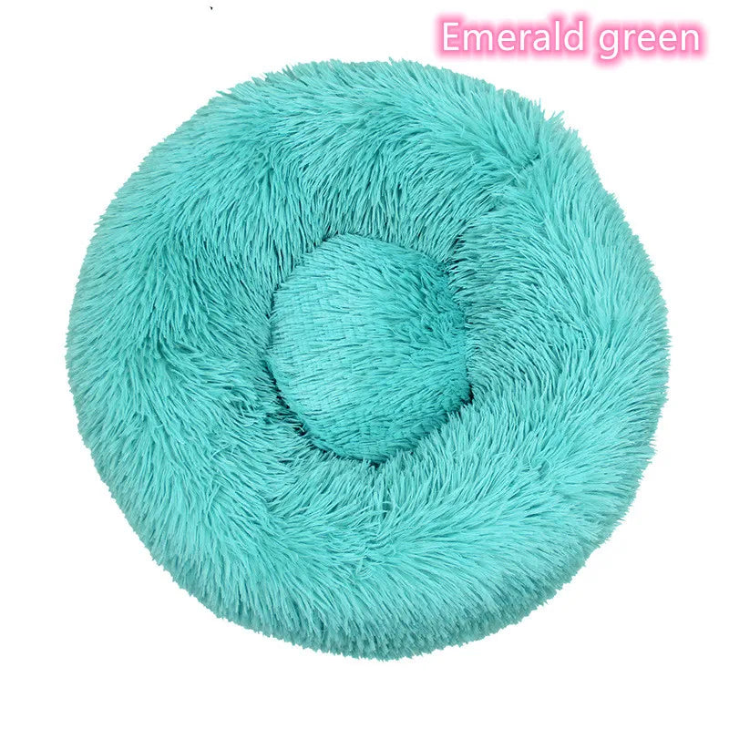 Super Soft Pet Cat Bed - Plush Donut Calm Bed Washable Sleeping Artifact