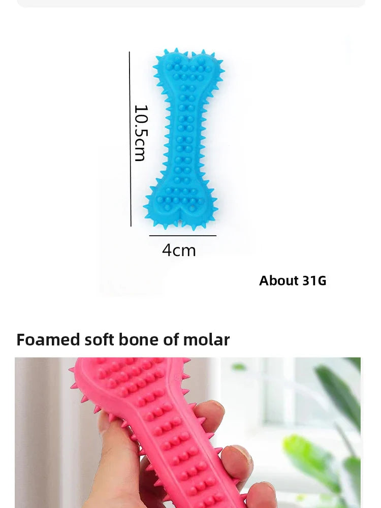 Dog Chew Toy Rubber Bone Durable Bite Trainer 1.4oz 🦴