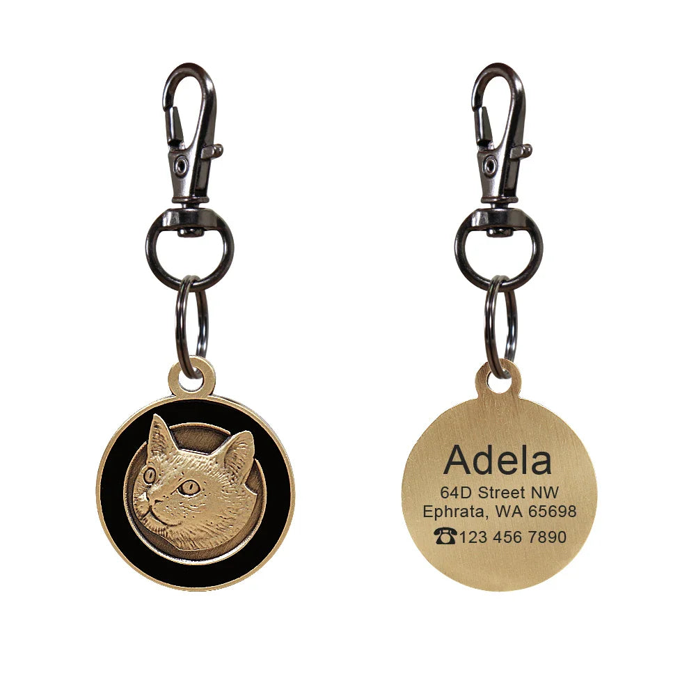 Personalized Dog ID Tag - Custom Engraved Nameplate for All Breeds