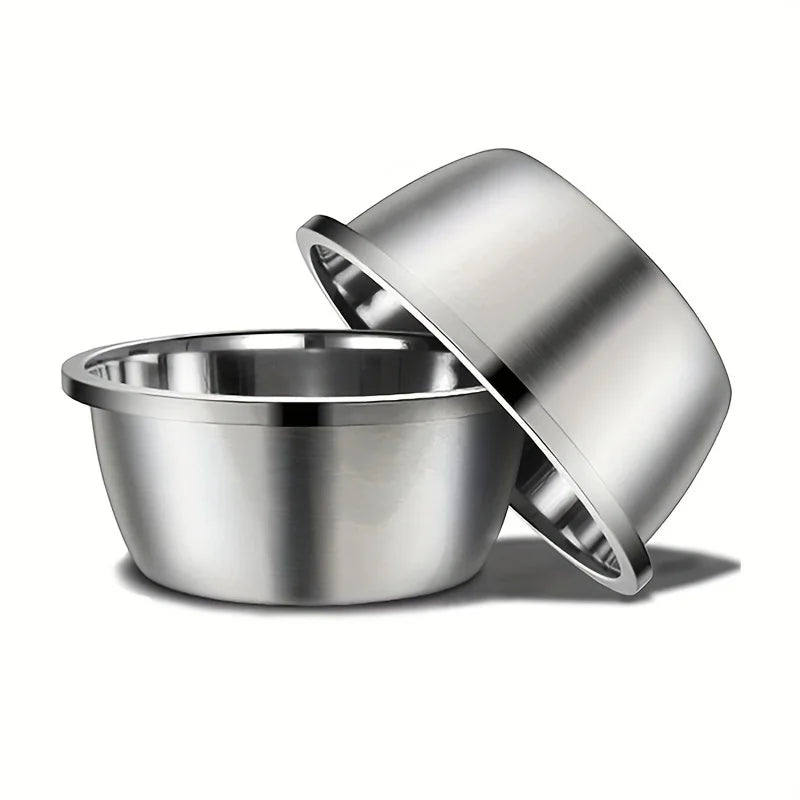 Large Stainless Steel Dog Bowls - Premium Metal Durable Food Water Dishes