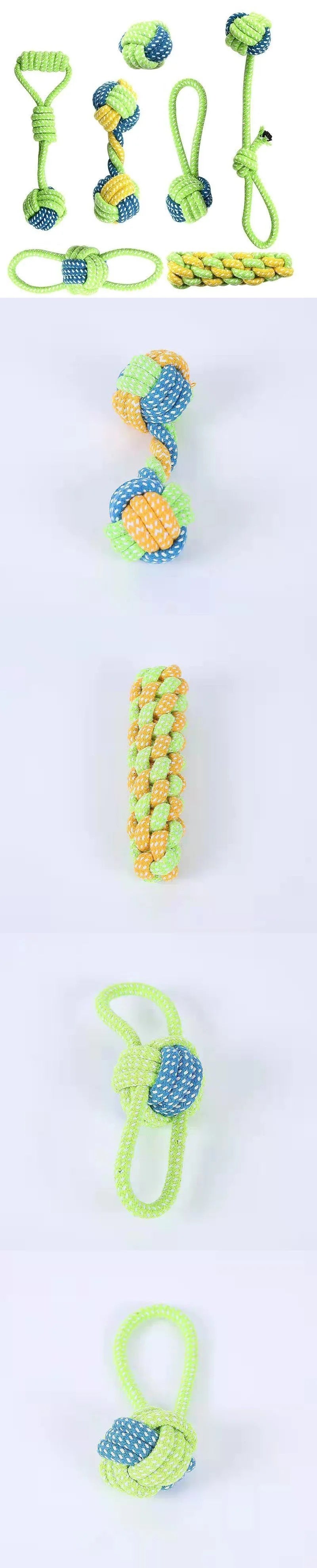 Dog Rope Toys Interactive Cotton Puppies Adults 14.1oz 🦴