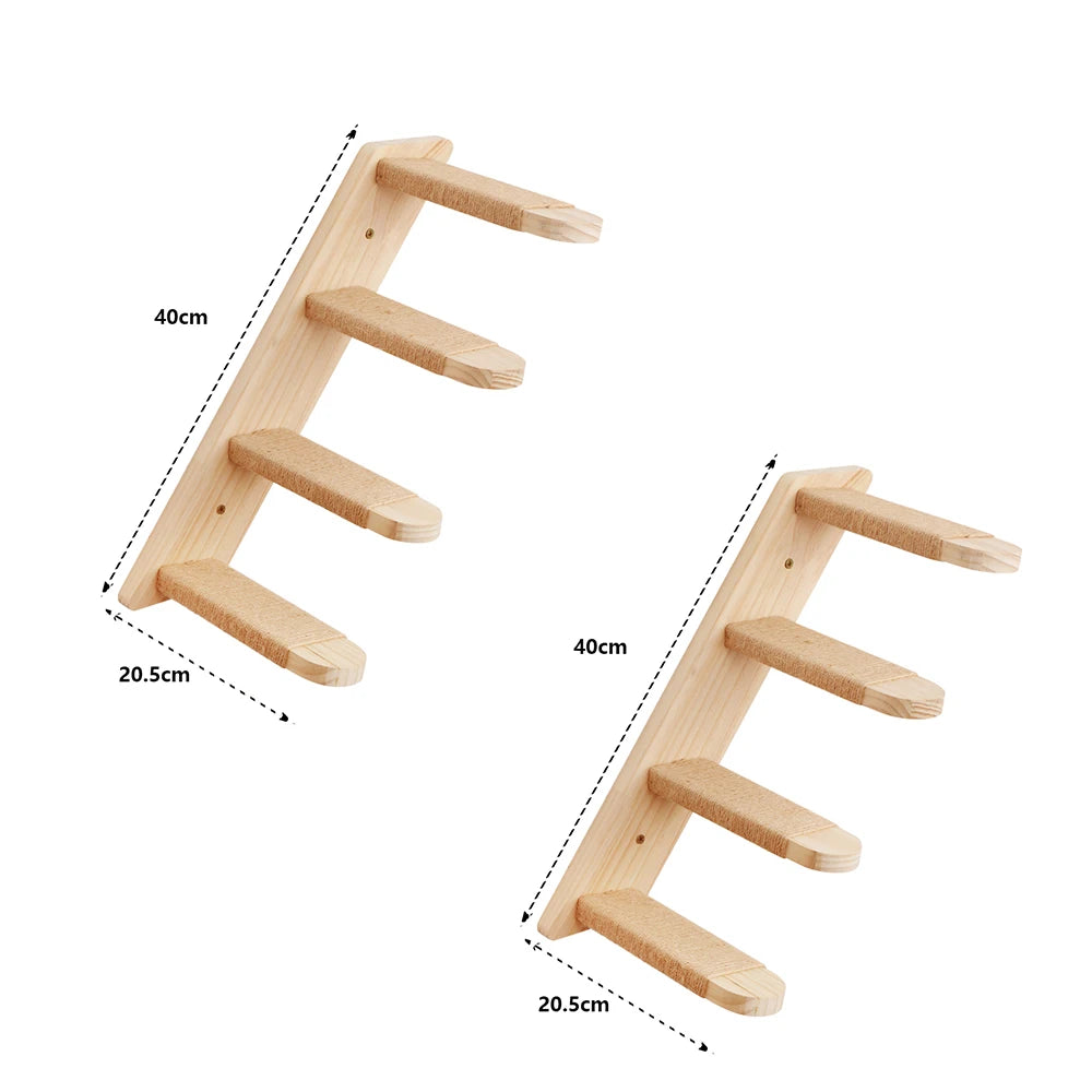 Wall Mounted Cat Tree Shelves Hammock Ladder Space Saving ✅
