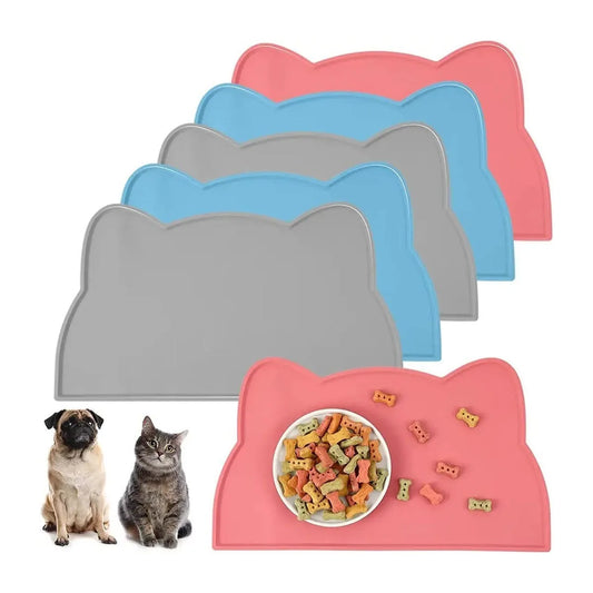 Silicone Pet Feeding Mat – Waterproof & Non - Slip Dog Bowl Mat - WTN Essentials