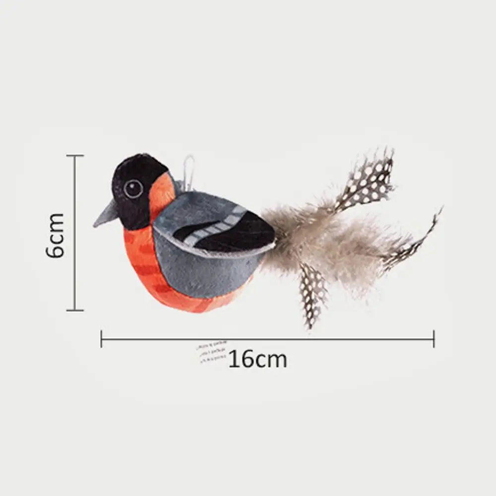 Flapping Bird Cat Toy Chirping Realistic Interactive Flying ๐ฑ