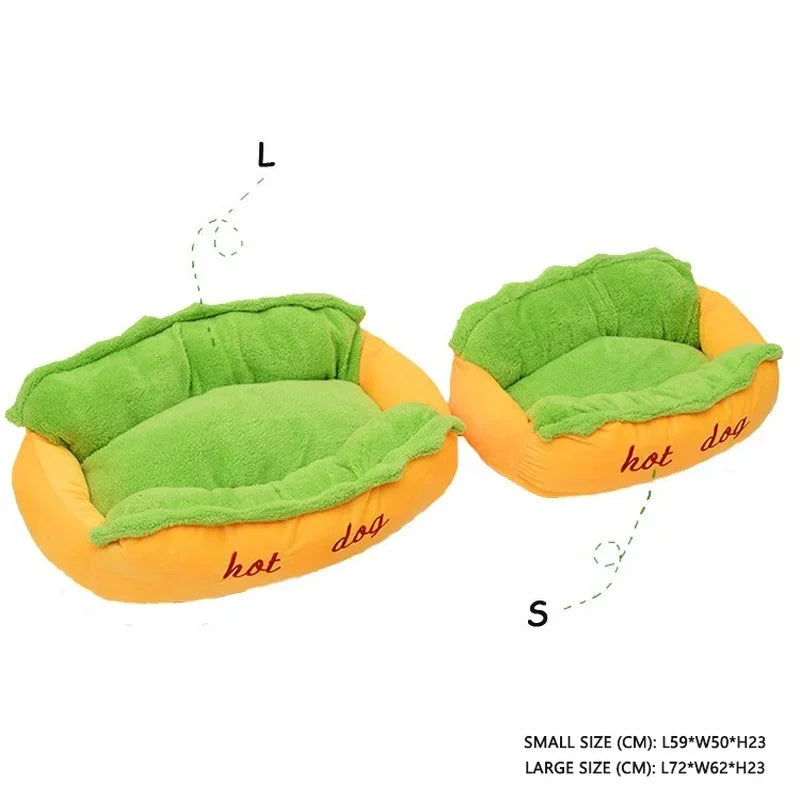 Hot Dog Bun Pet Bed - Cozy Comfort Paradise