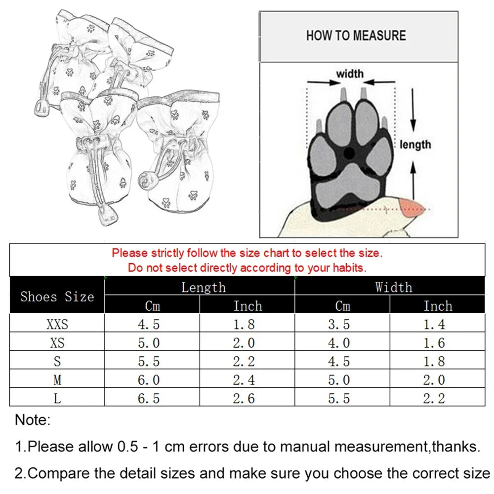 Summer Dog Paw Protectors - Waterproof Anti-Slip Shoes for Small & Medium Dogs