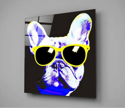 Cool Dog Glass Wall Art || Designers Collection