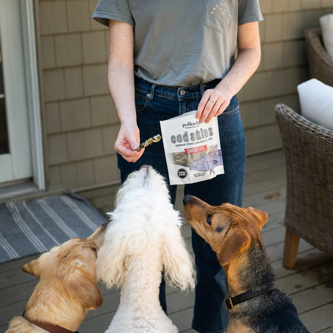 Polkadog Cod Skin Jerky Shorties (2oz) - Dog Treats - The Family Pet