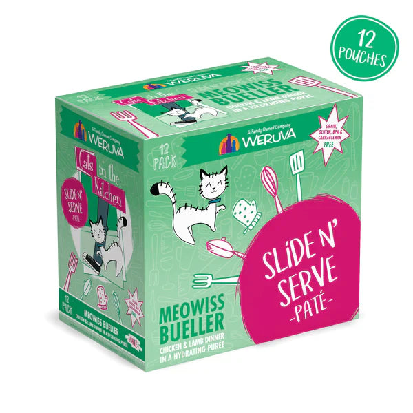Cats in the Kitchen Paté Slide N' Serve Meowiss Bueller Chicken & Lamb Dinner in a Hydrating Purée (3oz) - Cats in the Kitchen Wet Cat Food - The Family Pet