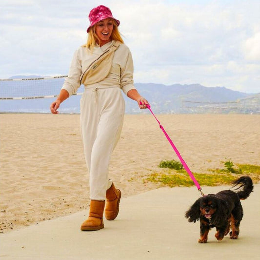 Tilley + Me Hemp Cotton Dog Leash - Durable, Sustainable, Adjustable, Lightweight & Soft-Malibu