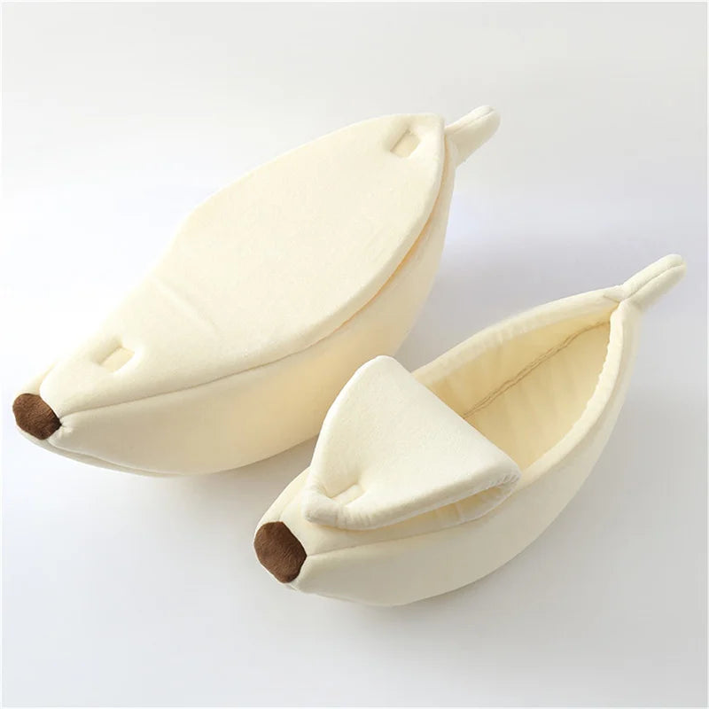Banana-Shaped Cat Bed - Funny & Cozy Pet House