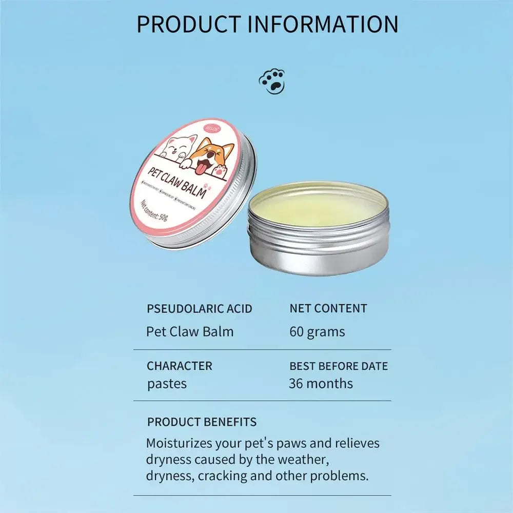 š¾ Pet Paw Balm 50g - Healing Protective Cream for Rough Paws & Dry Noses
