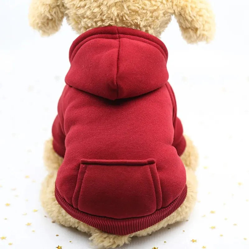 My Store Red Dog Hooded Sweater Cozy Pet Clothing - pet clothing - THRIXINE