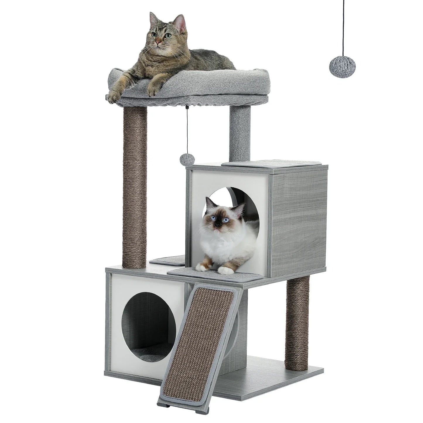 Natural Wooden Cat Tower