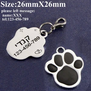 š·ļø Custom Pet ID Tag - FREE Engraving Paw Design for Ultimate Pet Safety