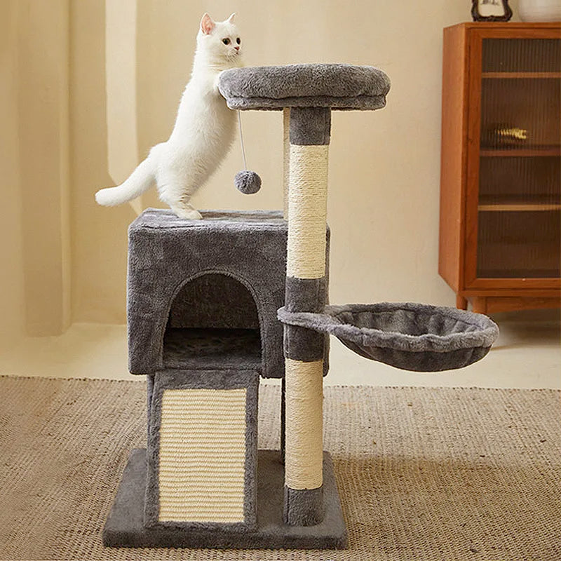 Luxury Cat Tree Double Condos Hammock Sisal Post ๐ฑ