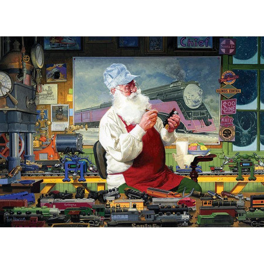 Santa's Hobby 1000 Piece Jigsaw Puzzle Cobble Hill