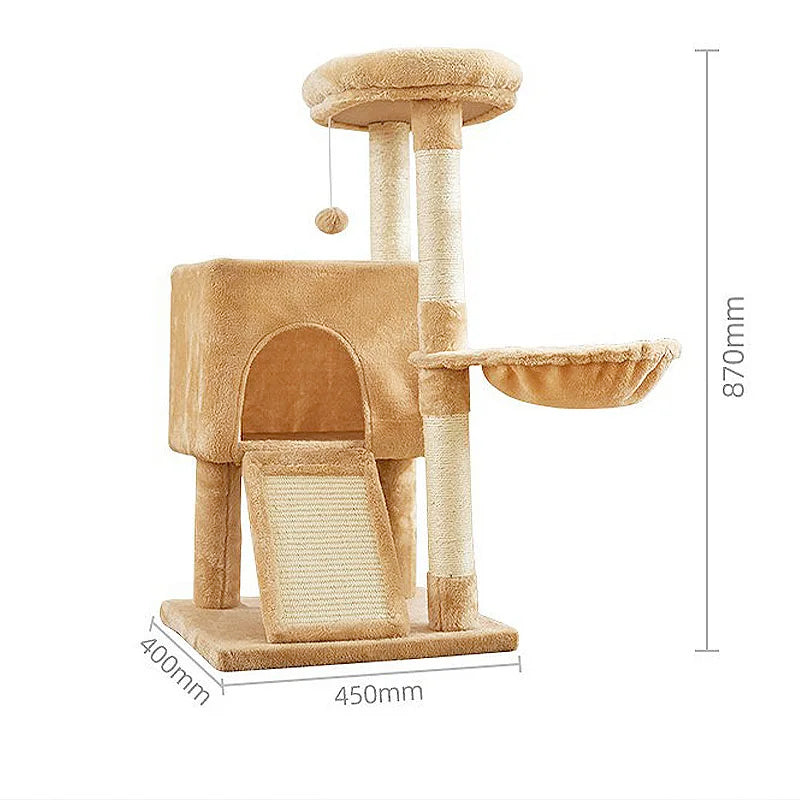 Luxury Cat Tree Double Condos Hammock Sisal Post ๐ฑ