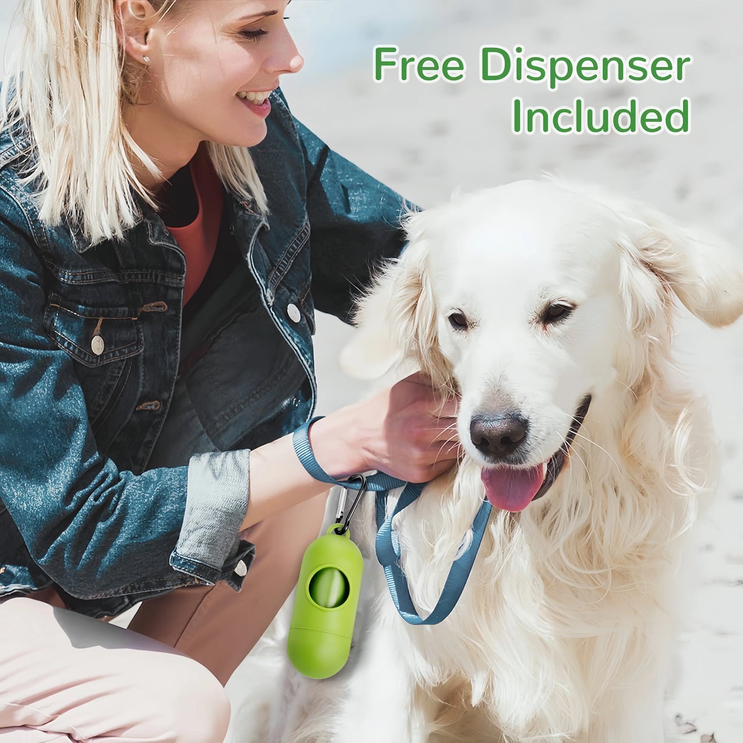 Dog Poop Bag Biodegradable Pet Dog Poop Bag Zero Waste Dog Pooper Bags Paw Doggy Litter Poop Bag Dog Poop Bag Dispenser - Purrfect Pet Kingdom