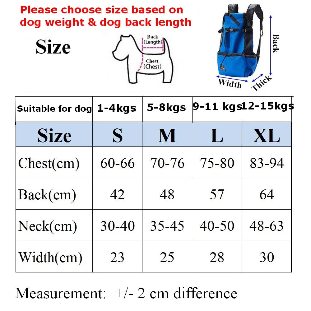 Hiking Pet Dog Carrier Travel Backpack Outdoor Ventilation Outdoor Sport Mesh - Pet carrier - THRIXINE