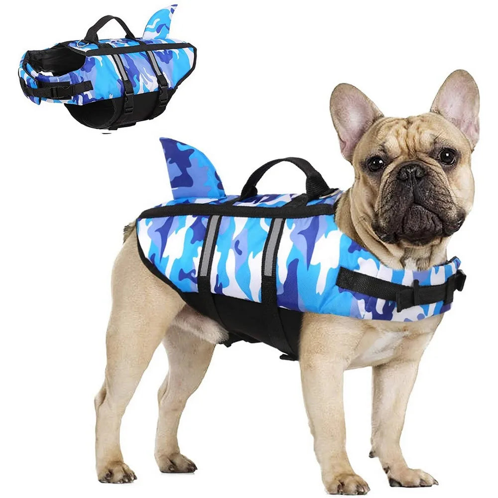 Shark Fin Dog Life Vest - Camouflage Swimwear - Pets - THRIXINE