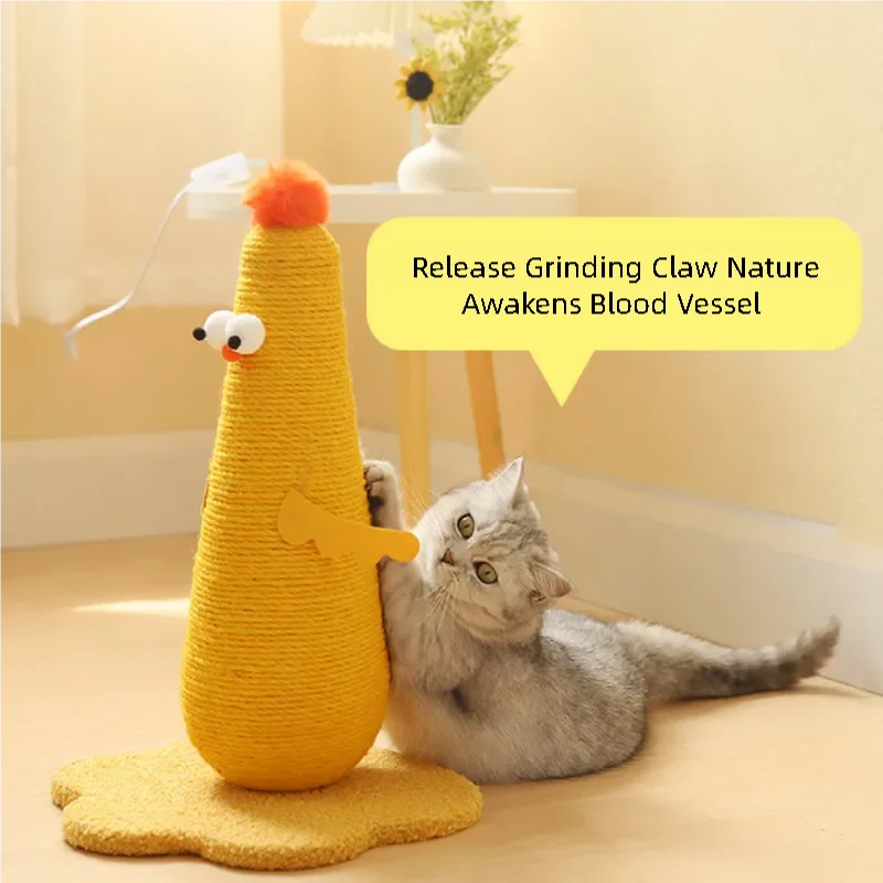 Sisal Cat Scratching Tower - Vertical Climbing Tree with Cozy House