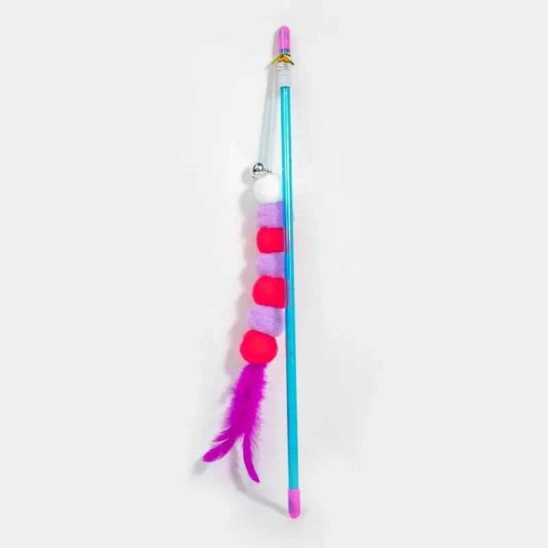 Elastic String Cat Teaser Wand with Faux Fur Bug - WTN Essentials