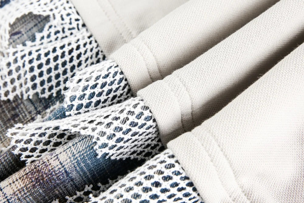 Dog Print Fake Two-Piece Men's Sweatshirt - Retro Patchwork Crew Neck - Purrfect Pet Kingdom