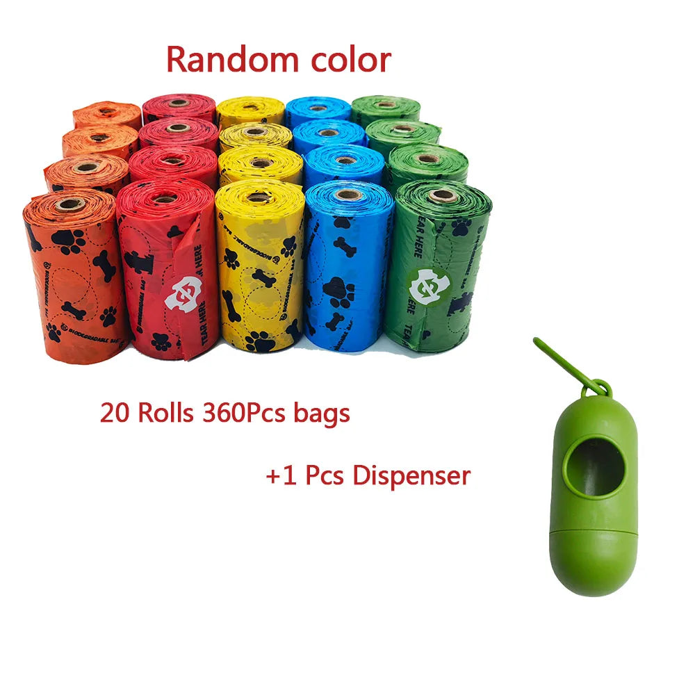 Pet Cat Dog Poop Bags Disposable Dog Waste Bags Bulk Poop Bags Dispenser biodegradable Bag Outdoor Home Clean Refill Garbage Bag - Purrfect Pet Kingdom - 20 rolls and box - 1005006527226614 - 20 rolls and box