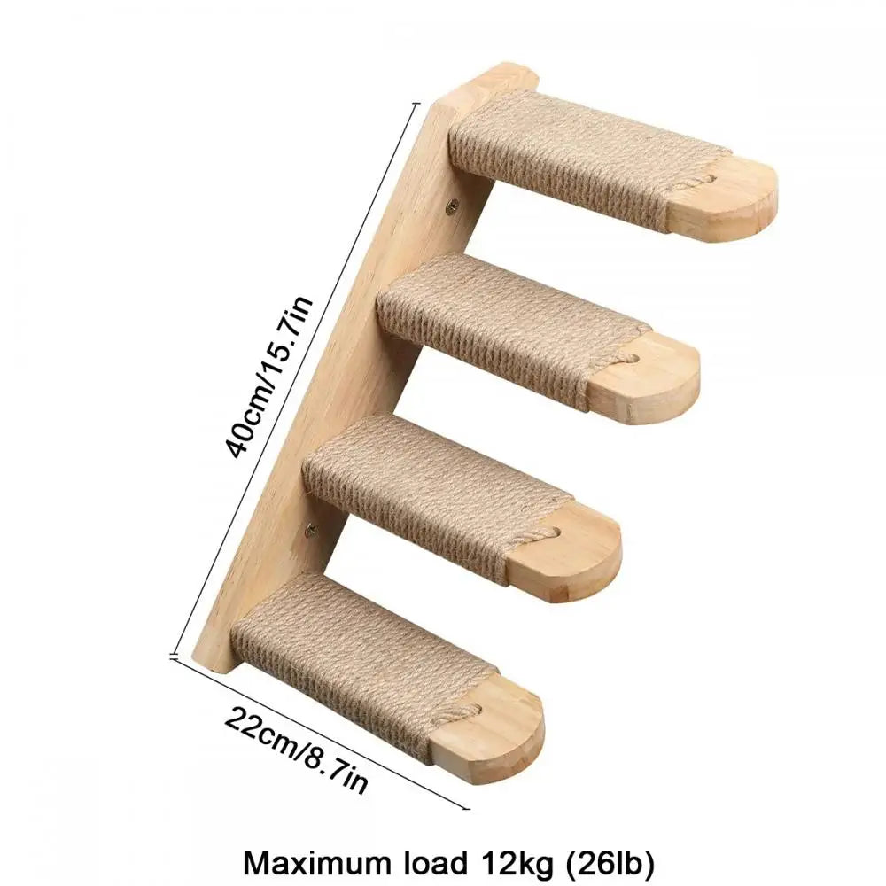 Wall Mounted Cat Tree Shelves Hammock Ladder Space Saving ✅