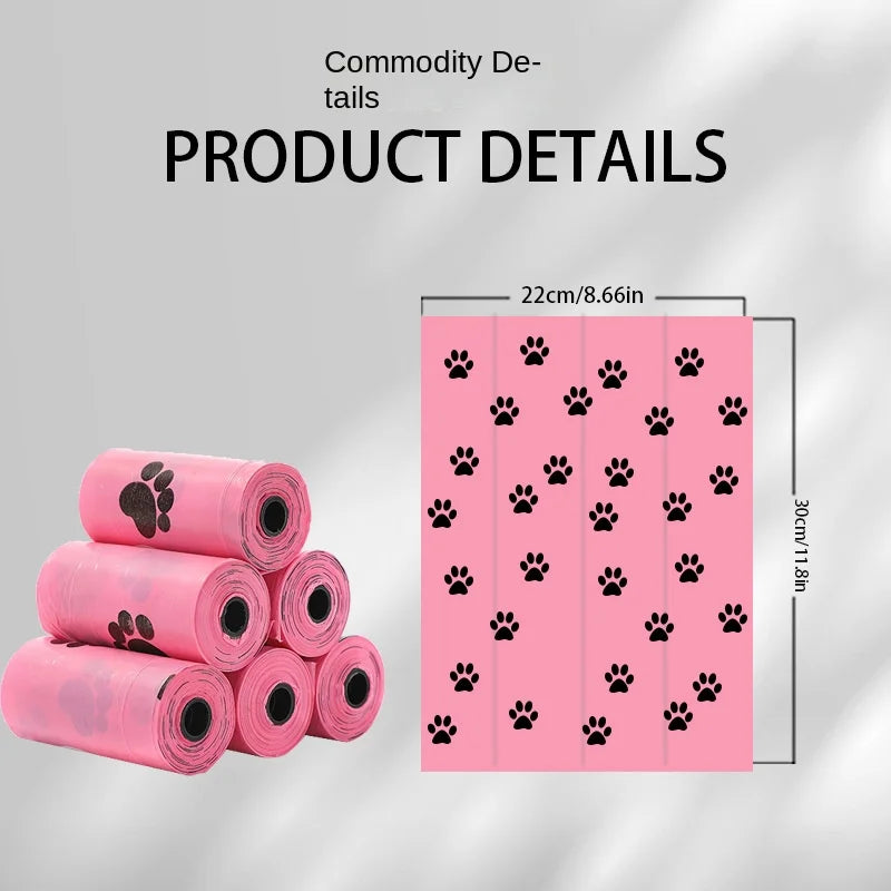 Dog Poop Bag Biodegradable Pet Dog Poop Bag Zero Waste Dog Pooper Bags Paw Doggy Litter Poop Bag Dog Poop Bag Dispenser - Purrfect Pet Kingdom