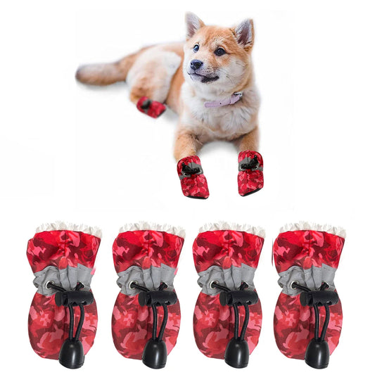 Winter Dog Boots - Water-Resistant Paw Protectors for Large & Medium Dogs