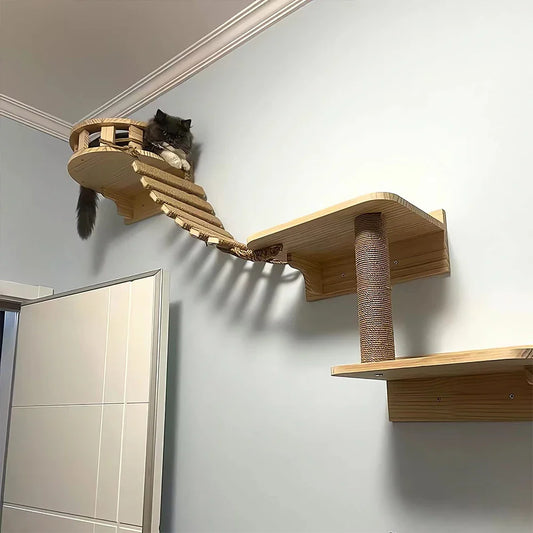 Cat Bridge Rope Ladder - Sisal Scratching Post - Purrfect Pet Kingdom