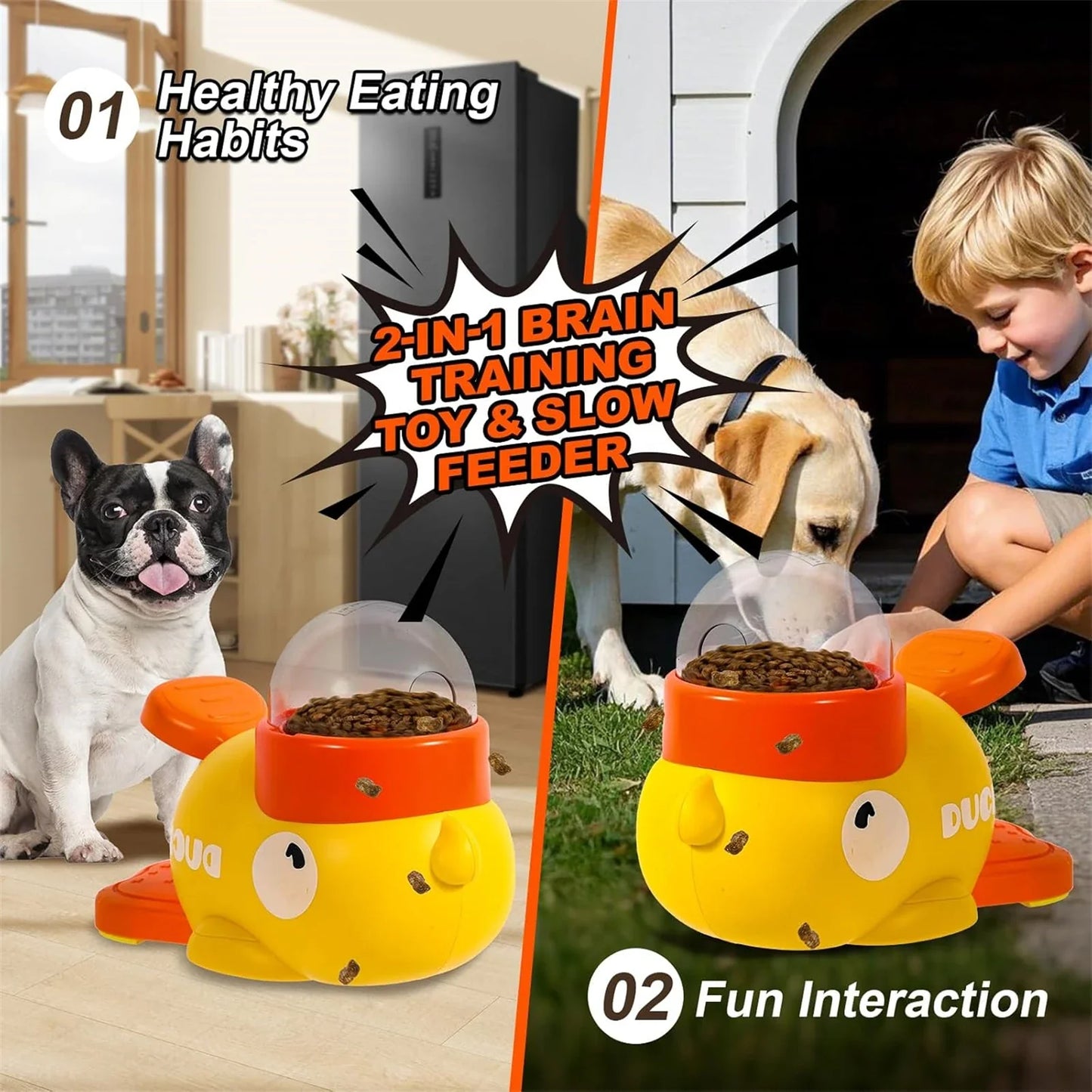 Adorable Duck-Shaped Treat Dispenser Toy