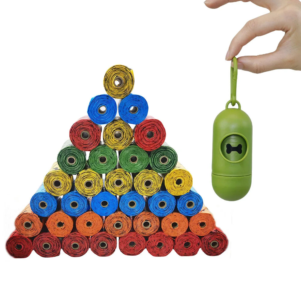 Pet Cat Dog Poop Bags Disposable Dog Waste Bags Bulk Poop Bags Dispenser biodegradable Bag Outdoor Home Clean Refill Garbage Bag - Purrfect Pet Kingdom