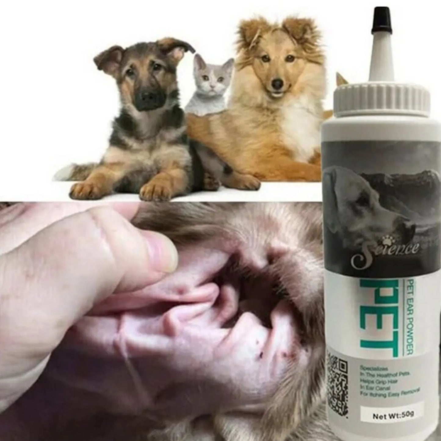 Pet Ear Cleaning Powder Dog Cat Ear Care Hair Removal ๐